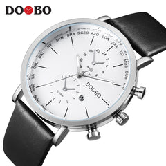 DOOBO Men Watches Top Brand Luxury Gold Male Watch Fashion Leather Strap Casual sport Wristwatch With Big Dial Drop Shipping