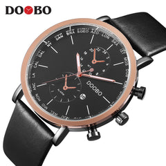 DOOBO Men Watches Top Brand Luxury Gold Male Watch Fashion Leather Strap Casual sport Wristwatch With Big Dial Drop Shipping