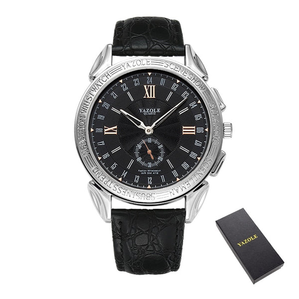 2019 NEW YAZOLE Men Watches Top Brand Luxury Fashion Business Leather Wrist Watch Waterproof Quartz Clock Male Relogio Masculino