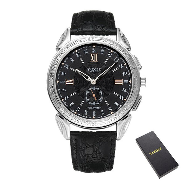 2019 NEW YAZOLE Men Watches Top Brand Luxury Fashion Business Leather Wrist Watch Waterproof Quartz Clock Male Relogio Masculino