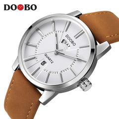 DOOBO Men Watches Top Brand Luxury Gold Male Watch Fashion Leather Strap Casual sport Wristwatch With Big Dial Drop Shipping