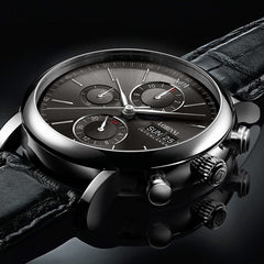 Switzerland LOBINNI Men Watches Luxury Brand Perpetual Calender Auto Mechanical Men's Clock Sapphire Leather relogio L13019-6