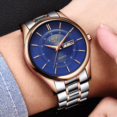 LIGE Men Watch 30m Waterproof Mens Watches Top Brand Luxury Steel Watch Chronograph Male Clock Casual sport relojes hombre