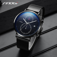 2019 SINOBI New Multifunction Men Watch Fashion DIY Luminous Quartz Watch For Men Male Casual Sport Chronograph Stop Watch Clock