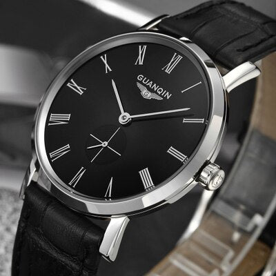 2018 New GUANQIN Watch Rose Gold Men Watch Slim Men Watch 30m Waterproof Clock Man Automatic Mechanical Wristwatches GQ80029-A