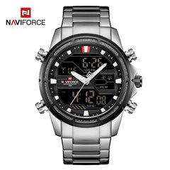New Watches Men Luxury Top Brand Naviforce LED Men Sports Watches Waterproof Full Steel Quartz Men's Watch Relogio Masculino