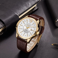 CURREN Mens Watches Top Luxury Brand Leather Starp Men's Quartz Date Clock Men Fashion Business Wrist Watch Relogio Masculino