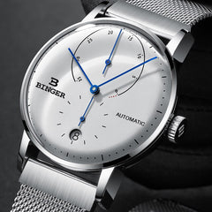 Switzerland BINGER Men Watch Luxury Brand Automatic Mechanical Mens Watches Sapphire Male Japan Movement reloj hombre B-1187-4