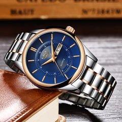 LIGE Men Watch 30m Waterproof Mens Watches Top Brand Luxury Steel Watch Chronograph Male Clock Casual sport relojes hombre