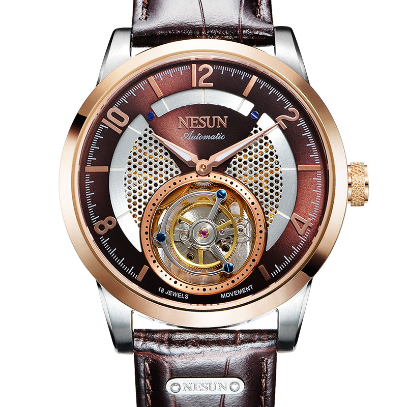 Switzerland NESUN Limited Edition Brand Watches Men Tourbillion Automatic Self-Wind Men Watch Sapphire Waterproof clock N9083-1