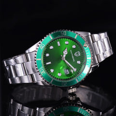 2017 SOUTHBERG  Luxury Fashion Mens Watches Quartz Steel  Top Brand Green Wrist Watch For Man relogio masculino
