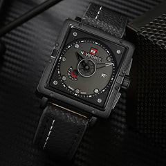 Original NAVIFORCE Men Creative Square Wrist Watch Leather Quartz Sports Watches Male Waterproof Clock Fashion Relogio Masculino