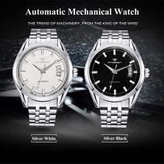 Tourbillon Men's Watches 2019 Top Brand Luxury Steel Band Automatic Hodinky Silver Skeleton Mechanical Watches Male Mekanik Saat