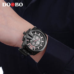 DOOBO Men Watches Top Brand Luxury Gold Male Watch Fashion Leather Strap Casual sport Wristwatch With Big Dial Drop Shipping