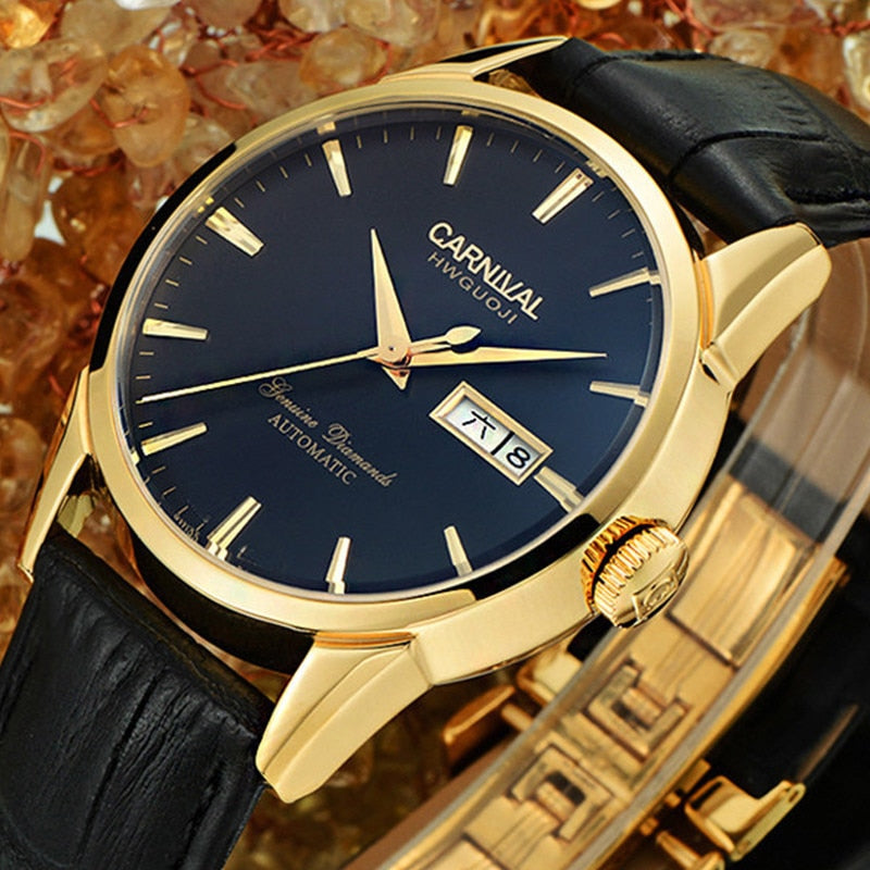 Switzerland Carnival Top Brand Luxury Men Watches Automatic Self-Wind Watch Men Sapphire reloj hombre relogio clock C8646G-4