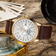 CURREN Mens Watches Top Luxury Brand Leather Starp Men's Quartz Date Clock Men Fashion Business Wrist Watch Relogio Masculino