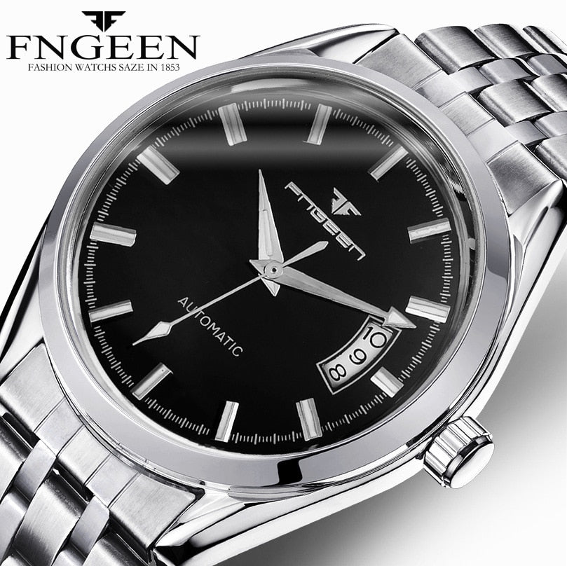 Tourbillon Men's Watches 2019 Top Brand Luxury Steel Band Automatic Hodinky Silver Skeleton Mechanical Watches Male Mekanik Saat