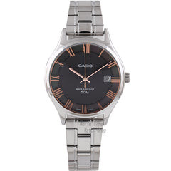 Casio watch Analogue Women's Quartz Watch Elegant Simple Leather Strap Steel Belt Waterproof Pointer Watch  LTP-E142