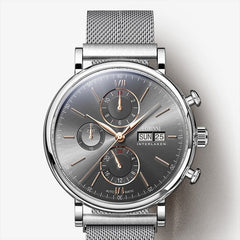 Switzerland LOBINNI Men Watches Luxury Brand Perpetual Calender Auto Mechanical Men's Clock Sapphire Leather relogio L13019-6