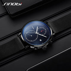 2019 SINOBI New Multifunction Men Watch Fashion DIY Luminous Quartz Watch For Men Male Casual Sport Chronograph Stop Watch Clock