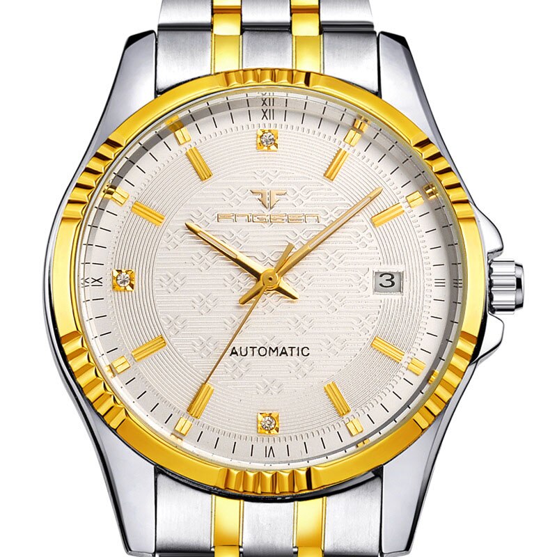 FNGEEN Mechanical Watches Men Hodinky Steel 30M Waterproof Automatic Watch Male Skeleton Wrist Watch Clock Man Mechanical Watch
