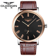 2018 New GUANQIN Watch Rose Gold Men Watch Slim Men Watch 30m Waterproof Clock Man Automatic Mechanical Wristwatches GQ80029-A