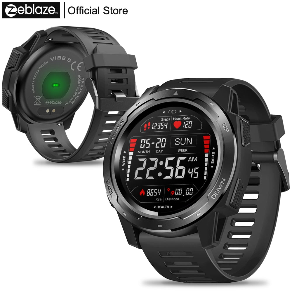 New Zeblaze VIBE 5 IP67 Waterproof Heart Rate Long Battery Life Color Display Screen Multi-sports Modes Smart Watch Men