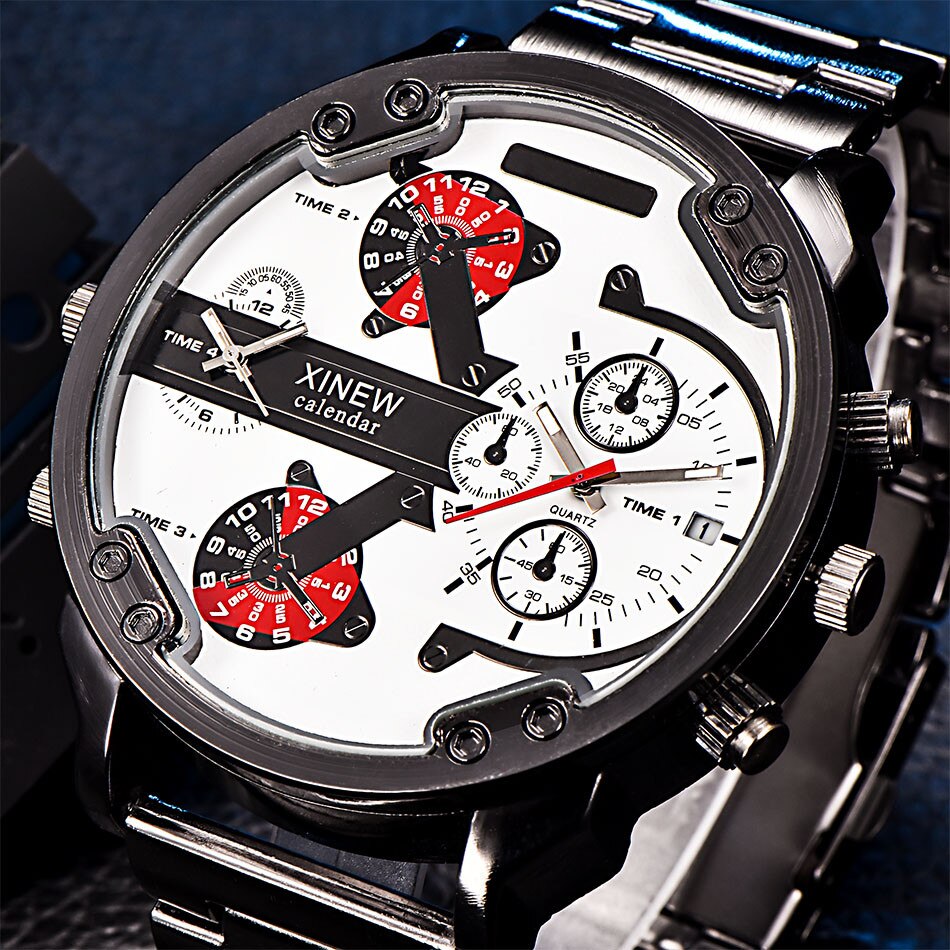 2019 Reloj Fashion Men's Luxury Watch Stainless Steel Sport Analog Quartz Mens  Clock Wristwatch Relogio Masculino zegarek meski