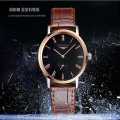 2018 New GUANQIN Watch Rose Gold Men Watch Slim Men Watch 30m Waterproof Clock Man Automatic Mechanical Wristwatches GQ80029-A