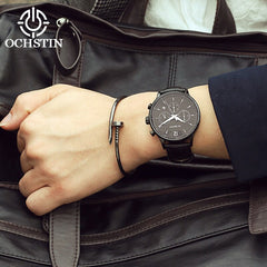 2017 Top Luxury Brand OCHSTIN Men Sports Watches Men's Quartz Date Clock Man Leather Military Wrist Watch Male Relogio Masculino