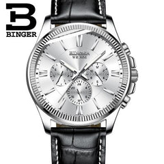2019 Genuine Luxury BINGER Brand Men watch Self-wind waterproof full steel automatic mechanical male week month display fashion