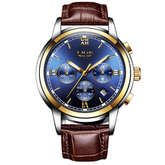 LIGE Watches Men Luxury Brand Fashion Business Quartz Man watch Six Pin Sport Waterproof Clock watch men Full Steel Wristwatches