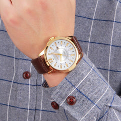 CURREN Mens Watches Top Luxury Brand Leather Starp Men's Quartz Date Clock Men Fashion Business Wrist Watch Relogio Masculino