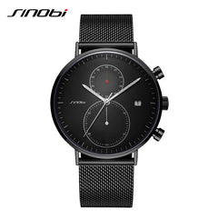 2019 SINOBI New Multifunction Men Watch Fashion DIY Luminous Quartz Watch For Men Male Casual Sport Chronograph Stop Watch Clock
