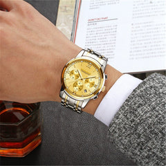 Stainless Steel Men Watch Fashion High Quality Quartz Male Calendar Clock Man Business Waterproof Wrist Watches Classic Design