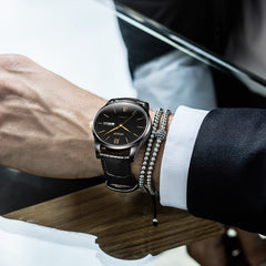 AESOP Mens Watches Top Brand Luxury Automatic Mechanical Multi-functional  Calendar waterproof Watch Brown Genuine Leather Colck