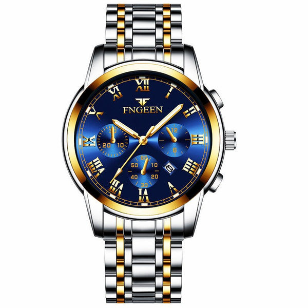FNGEEN Top Luxury Brand Men Watch Back Light Hands Business Fashion Casual Men Quartz Watches Waterproof Clock Montre homme