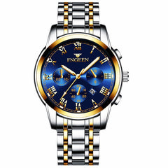 FNGEEN Top Luxury Brand Men Watch Back Light Hands Business Fashion Casual Men Quartz Watches Waterproof Clock Montre homme