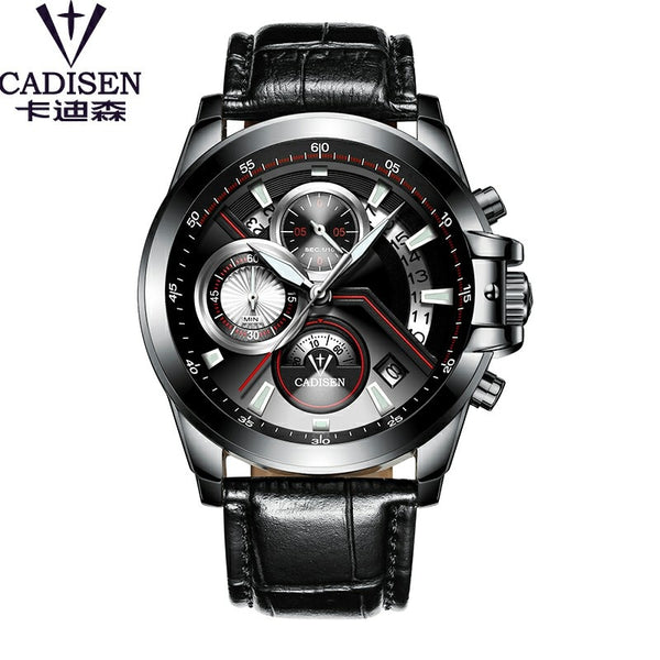 CADISEN 2019 Watch Men Top Brand Luxury Military Army Sports Casual Waterproof Mens Watches Quartz Stainless Steel Wristwatch