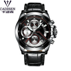 CADISEN 2019 Watch Men Top Brand Luxury Military Army Sports Casual Waterproof Mens Watches Quartz Stainless Steel Wristwatch