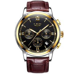 LIGE Watches Men Luxury Brand Fashion Business Quartz Man watch Six Pin Sport Waterproof Clock watch men Full Steel Wristwatches