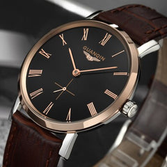 2018 New GUANQIN Watch Rose Gold Men Watch Slim Men Watch 30m Waterproof Clock Man Automatic Mechanical Wristwatches GQ80029-A