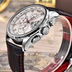 PAGANI DESIGN Mens watches Chronograph outdoor sports waterproof leather strap quartz-watch men student fashion wristwatch male