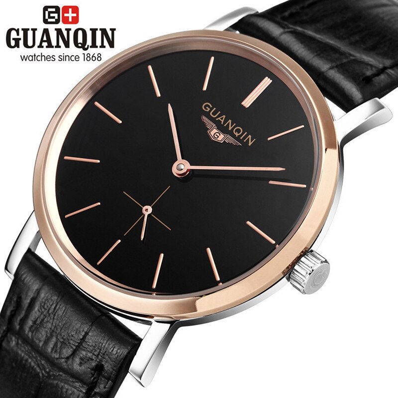 2018 New GUANQIN Watch Rose Gold Men Watch Slim Men Watch 30m Waterproof Clock Man Automatic Mechanical Wristwatches GQ80029-A