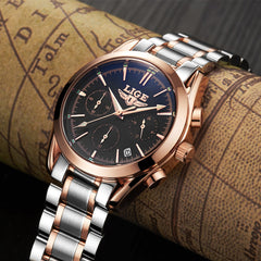 Watches Men LIGE Brand Full Steel Military Watches Men's Quartz Clock Men Business Watch Sport Waterproof WristWatch Man Relojes