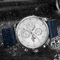 Mens Watches NAVIFORCE Top Brand Luxury Waterproof 24 hour Date Quartz Watch Man Fashion Leather Sport Wrist Watch Men Clock