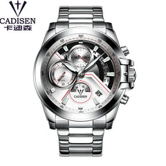 CADISEN 2019 Watch Men Top Brand Luxury Military Army Sports Casual Waterproof Mens Watches Quartz Stainless Steel Wristwatch