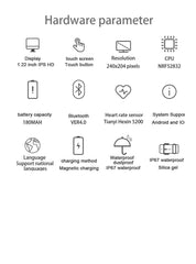 L7 ECG PPG Smart Watch with Electrocardiograph Ecg Display,holter Ecg Heart Rate Monitor Blood Pressure Smartwatch PK N58