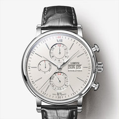 Switzerland LOBINNI Men Watches Luxury Brand Perpetual Calender Auto Mechanical Men's Clock Sapphire Leather relogio L13019-6
