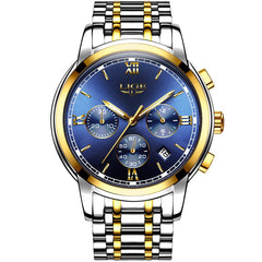LIGE Watches Men Luxury Brand Fashion Business Quartz Man watch Six Pin Sport Waterproof Clock watch men Full Steel Wristwatches